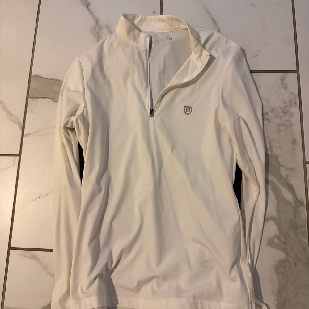 White Quarter-Zip Performance Pullover